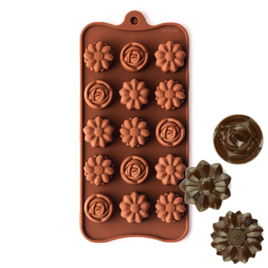 Flower Medallions Silicone Chocolate Mold